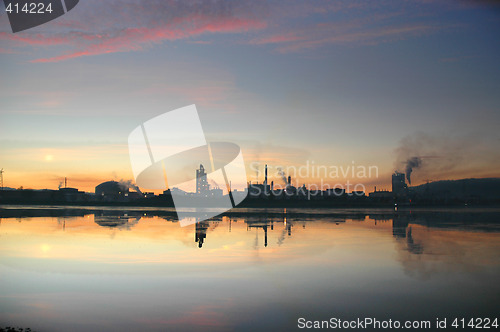 Image of Factory in sundown