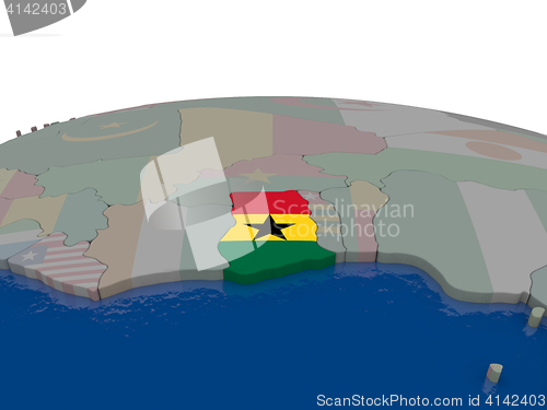 Image of Ghana with flag