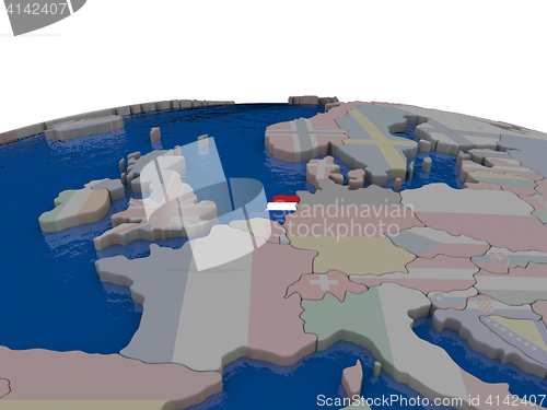 Image of Netherlands with flag