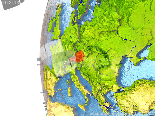 Image of Austria in red