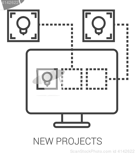 Image of New projects line infographic.