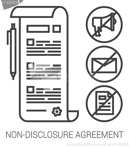 Image of Non-disclosure agreement line infographic.