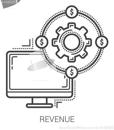 Image of Revenue line icons.