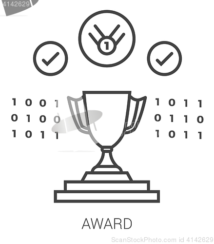 Image of Award line infographic.