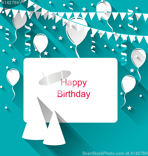 Image of Celebration Card with Party Hats