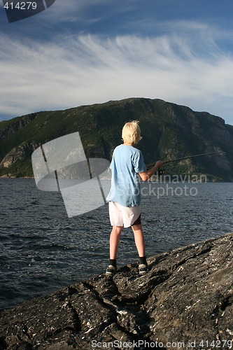 Image of Boy fishing