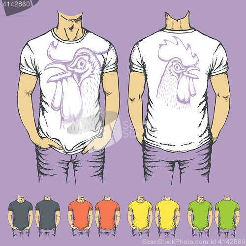 Image of Vector t-shirts templates with prints of animals