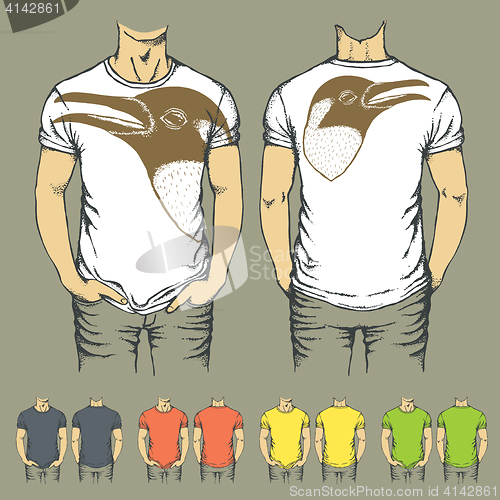 Image of Vector t-shirts templates with prints of animals