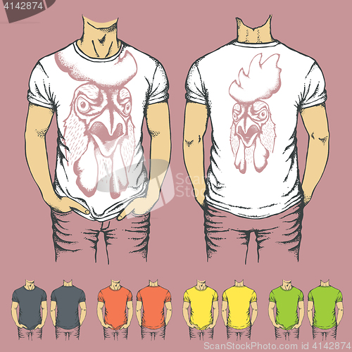 Image of Vector t-shirts templates with prints of animals