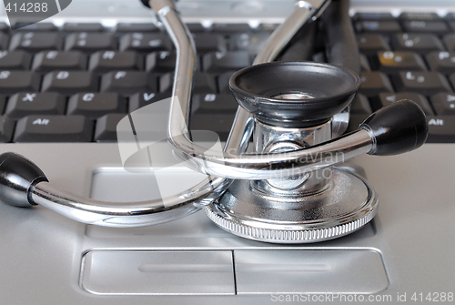 Image of Stethoscope on Keyboard