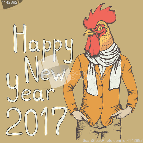 Image of Rooster vector illustration