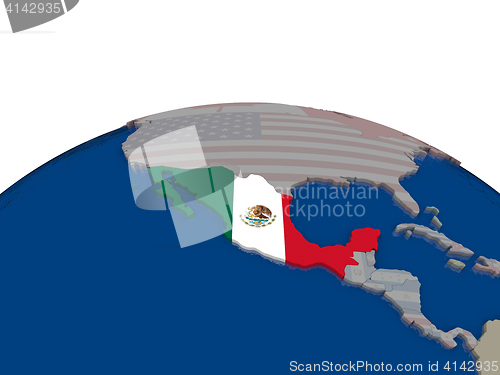 Image of Mexico with flag
