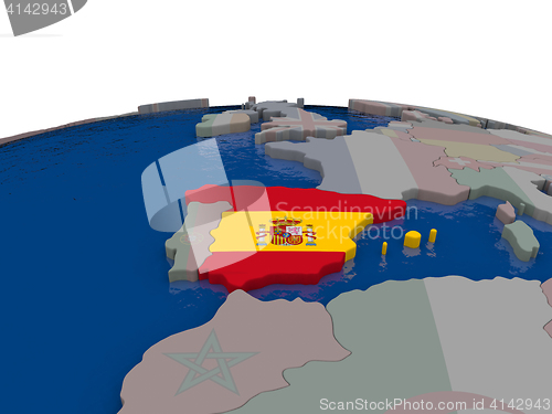 Image of Spain with flag