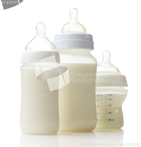 Image of baby milk bottles