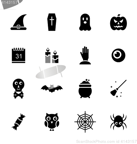 Image of Halloween Traditional Icons, Black Silhouettes