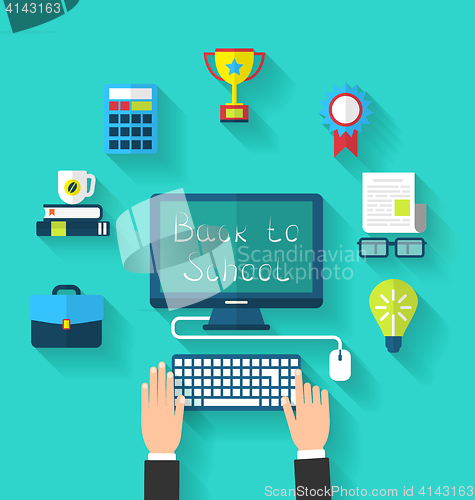 Image of Flat Icons and Objects for High Schoo