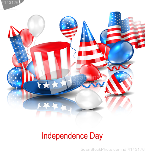 Image of Party Background in Traditional American Colors