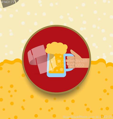 Image of Oktoberfest Background with Mug of Beer