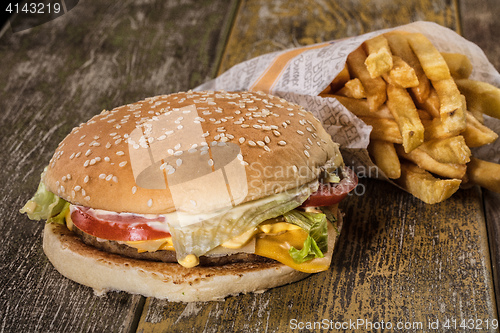 Image of Hamburger And Rosted Potatoe
