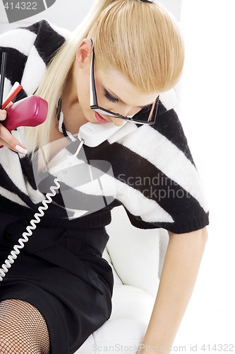 Image of businesswoman in chair