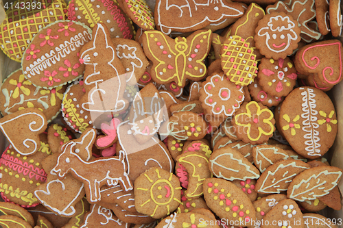 Image of easter gingerbread background
