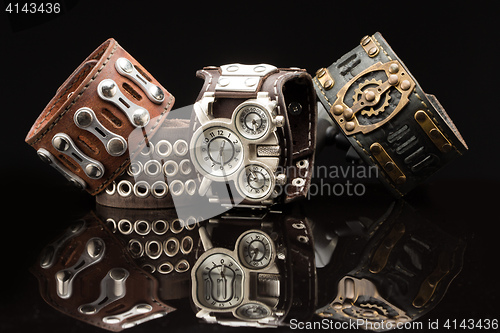 Image of unusual watches. several alternatives dials