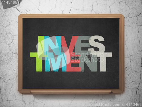 Image of Finance concept: Investment on School board background