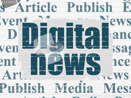 Image of News concept: Digital News on wall background