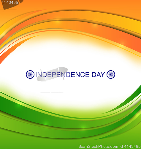 Image of Colorful Wavy Background for Indian