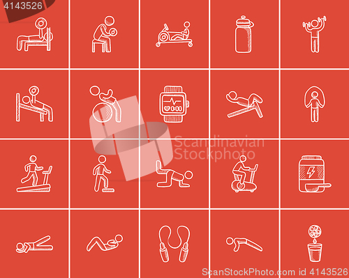 Image of Lifestyle sketch icon set.