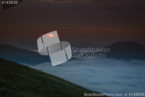 Image of Fog above valley