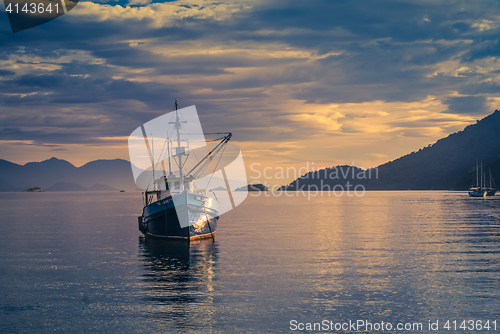 Image of Fishing boat on sea