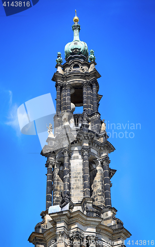 Image of Katholische Hofkirche in closeup in Dresden, Germany 