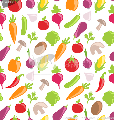 Image of Seamless Texture of Colorful Vegetables