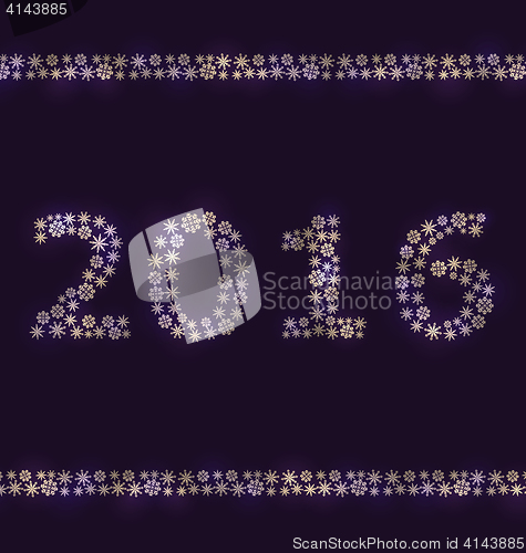 Image of New Year Background Made of Snowflakes
