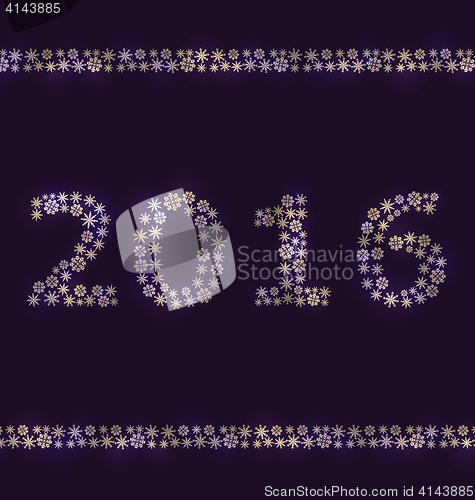 Image of New Year Background Made of Snowflakes