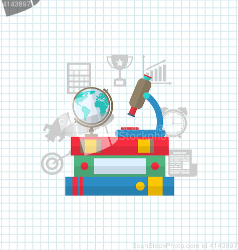 Image of Set of Education Flat Colorful Simple Icons