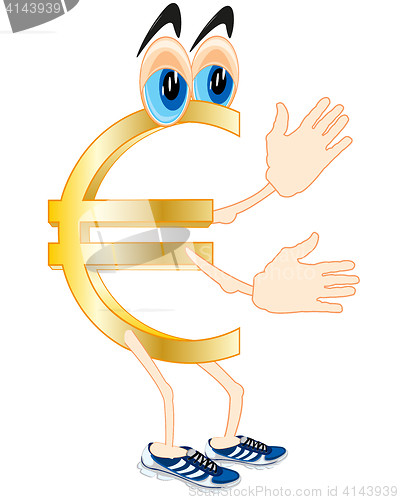 Image of Cartoon of the sign euro