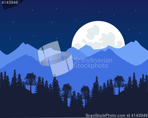 Image of Night in mountain