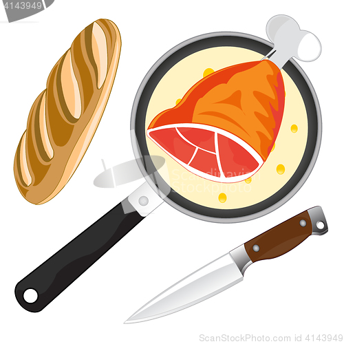 Image of Griddle with meat