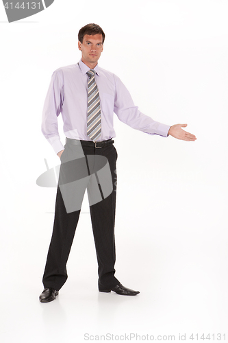 Image of Young Businessman On An Isolated Studio Background