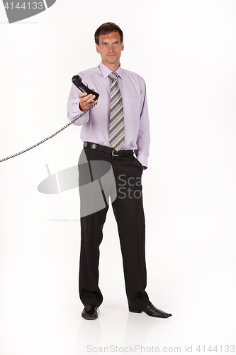 Image of Young Businessman On An Isolated Studio Background