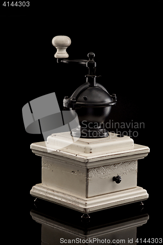 Image of old hand a coffee grinder