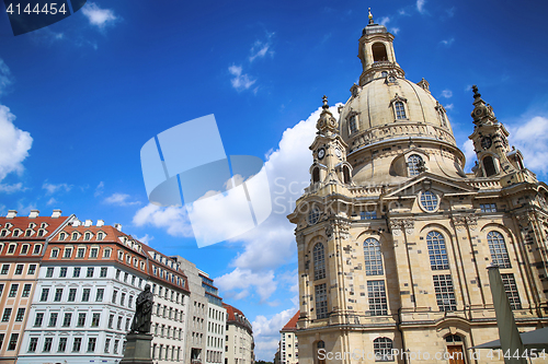Image of Neumarkt Square at Frauenkirche (Our Lady church) in the center 