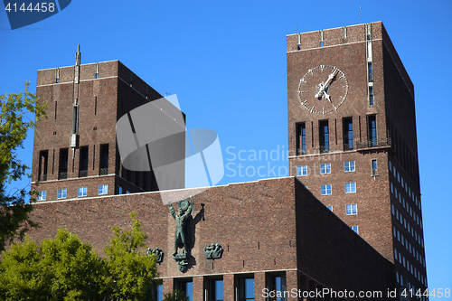 Image of Oslo City Hall (Radhus) in Oslo, Norway 