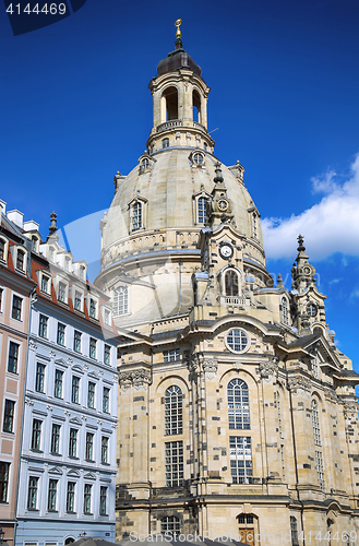 Image of Neumarkt Square at Frauenkirche (Our Lady church) in the center 