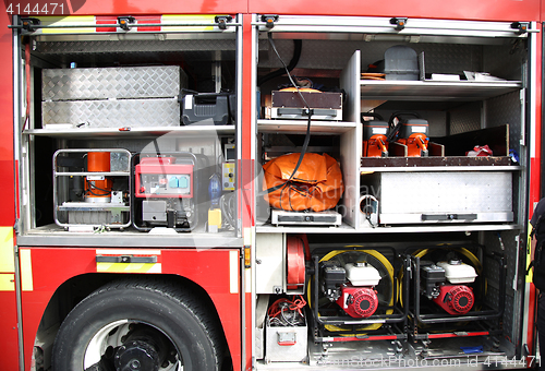 Image of Rescue Equipment Inside packed inside a fire truck