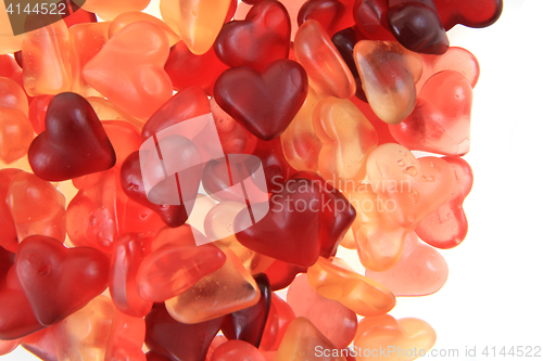 Image of jelly candy hearts texture