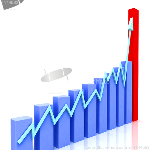 Image of Graph at Angle Shows Budgeted Progress Against Actual