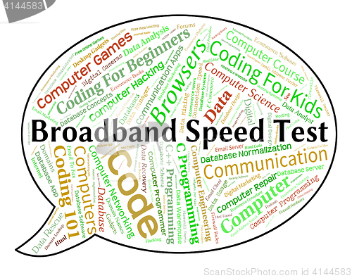 Image of Broadband Speed Test Means World Wide Web And Assessment